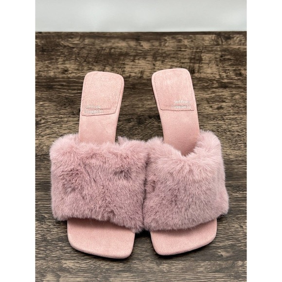 Jeffrey Campbell Shoes - Jeffrey Campbell Utopic Faux Fur Sandal Heel Pink Size 8.5